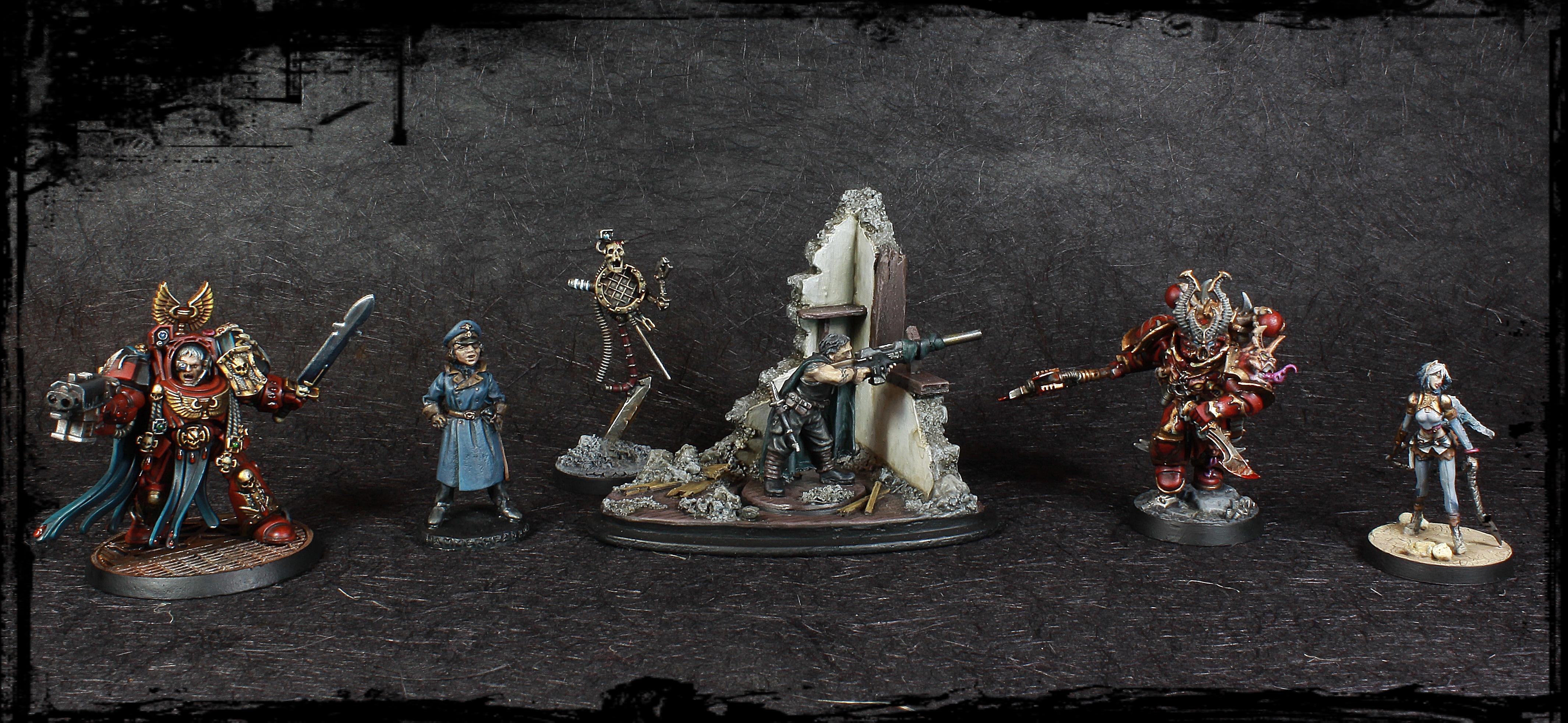 Chaos, Commissar, Female, Servo Skull, Snipers, Space Marines Feb